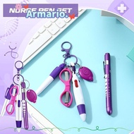 ARMARIO Nurse Badge Set, Lanyard Portable Nurse Pen Pack, Accessories Keychain Retractable Nurse Bad