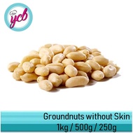 Groundnut Without Skin / Kacang Tanah Tanpa Kulit (Raw / Mentah) - 1kg / 500g / 250g