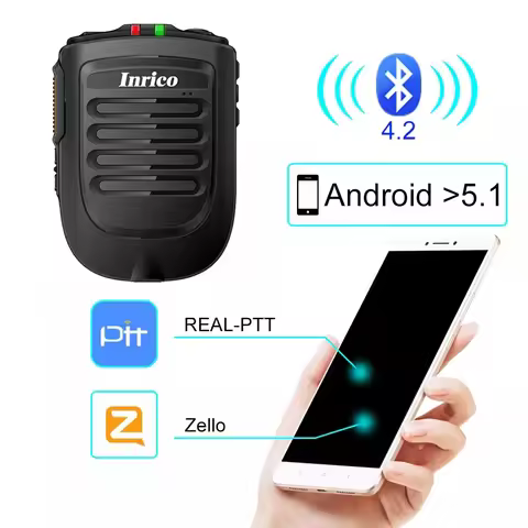 Inrico B01 Wireless Microphone for F22 4G-W2PLUS T320 3G/4G Radio REALPTT ZELLO support Wireless Han