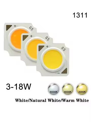 10PCS High CRI Ra 95 LED Chips Warm Natural White 3000-6000K 3W 5W 7W 10W 12W 15W 18W 1311 COB Chip 