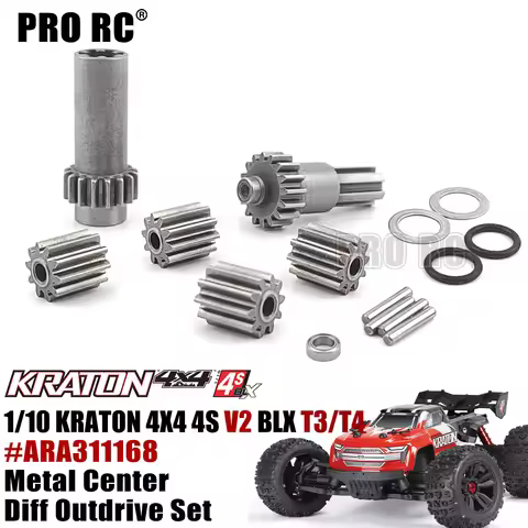 Matel Center Diff Outdrive Set ARA311168 & Differential Planet Gear AR310865 For Arrma 1/10 KRATON 4