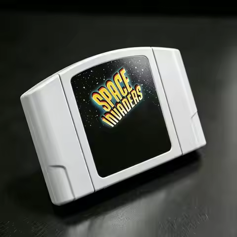 Link 11 Space Invaders For N64 Cartridge Game Card Tested Working 64bit Gray Housing Support Custom