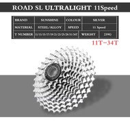 รุ่นใหม่ เฟือง sunshine for Ultegra R8000 R7000 Cassette 11S (11-28T 11-32T 11-34T 11-36T)แสงสุด ๆ