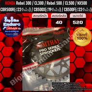 สเตอร์หลัง New CBR500R(ปี22ขึ้นไป)G4/New CB500F(ปี22ขึ้นไป)G3/New CB500X(ปี19ขึ้นไป)G3/Rebel300/Rebe