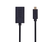 Monoprice 4K Small Diameter High Speed HDMI Female to Micro HDMI Male Passive Cable - 6 Inch - Black