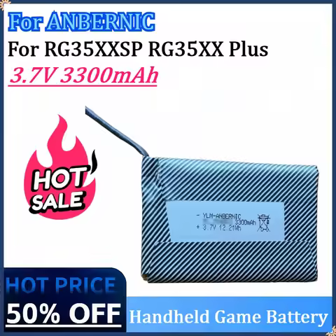 New 3.7V 3300mAh Li-Ploymer Handheld Game Battery Battery For ANBERNIC RG35XXSP RG35XX Plus High Qua