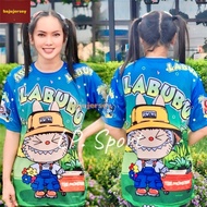 LABUBU T Shirt Baju Jersey New Trend Airport Model Day Children's and Adult Shirts: Microfiber Thail