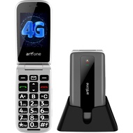 artfone F30 4G Senior Flip Mobile Phone for Older People,Basic Big Button Phones for Elderly,Dual SI