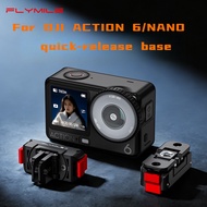 FLYMILE For DJI ACTION 6/NANO rotating quick-release base, magnetic two-prong expansion accessory fo