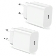 20W EU IPhone Fast Charger, USB C Wall Charger + 3.3ft/100cm Type C To Lightning Cable For Fast Data