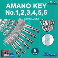 Effice Depot - ~6 KEYS=RM78~ AMANO KEY No.1,2,3,4,5,6 for Amano Kunci PR-600 123456 Amano Station Ke