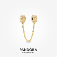 Pandora 14K Gold Plated Logo Safety Chain