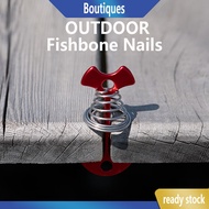 Aluminium Alloy Fishbone peg Outdoor Awning Fixed Nails Spring Fishbone Anchor Adjustable Buckle Deck Stakes Plank Floor