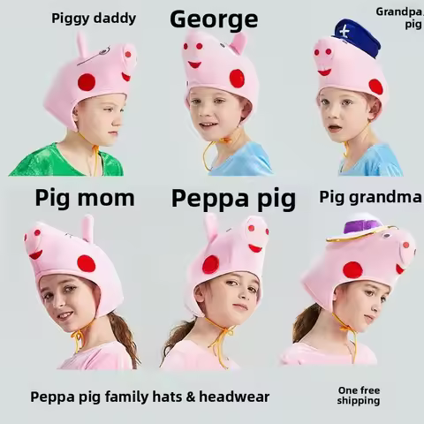 Peppa Pig headwear animal George hat for plays, cartoons, dance performances, gifts for friends, hol
