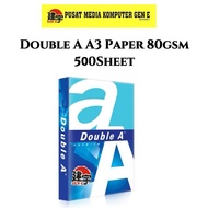 Double A Paper 80gsm - A3 size - 1 ream - 500 sheets