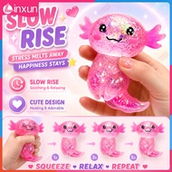 Glitter Axolotl Squishy Stress Relief Toy Squishy Fidget Toy, Glitter Squeeze Toy