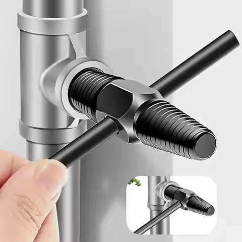 1/2 & 3/4 Inch Double Head Screw Extractor Pipe Screw Extractor Thread Extractor Screw Removal Tool 