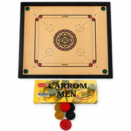 (Big) Wooden Carrom Board Striker Games Papan Karom With Checker/Papan Permainan Carrom