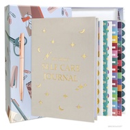 ชุดกล่องของขวัญ Gratitude Diary ความสุข Self-Care Diary เวอร์ชันภาษาอังกฤษ A5 สมุดบันทึกผ้า Book EDE