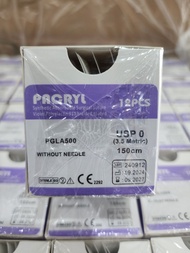 ไหมเย็บแผล PACRYL Polyglactin 910 Vicryl ไม่ติดเข็ม (12เส้น/กล่อง) ชนิดละลาย