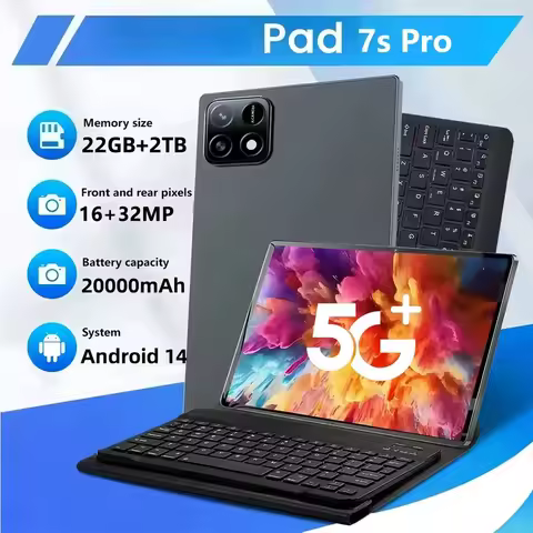 2025 Original New Pad 7s pro Tablet PC Snapdragon 8 gen3 HD Android 14 Edition Tab 22GB+2TB 20000mAh