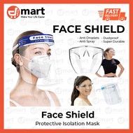 Reusable Hard Full Face Shield Protective Acrylic Premium Individual Packing Anti Foggy &amp; Crystal Clear Large Oversized