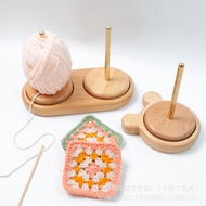 Wooden Rotatable Yarn Spool Holder, Hand-Woven Yarn Rack, Yarn Rotating Tool diy Household Yarn Hold