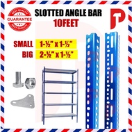 (10FEET) Blue Slotted Angle Bar Besi Angle Rak Rack
