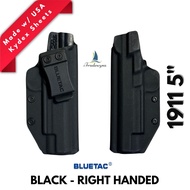 Bluetac IWB Concealment Kydex Holster for 1911 5" and Tac Ultra Black Right / Black Left Handed