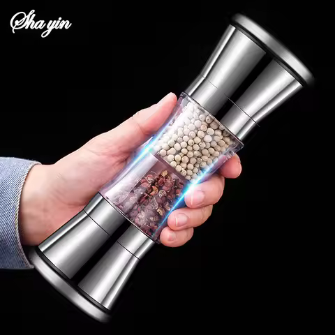 1PC Manual Spice Pepper Kosher Salt Grinder Bottle Bulgur Seasoning Bottle Household Stainless Steel