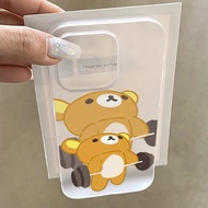 casing realme c15 realme 11 5g casing Fun Weightlifting Bear Suitable for OPPOA5pro Phone Case reno1