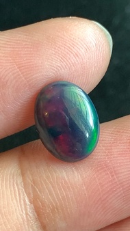 O302 แบล็คโอปอลเอธิโอเปีย น้ำหนัก 1.45 กะรัต ขนาด 11.2x8.6x3.3 มม. ธรรมชาติ อบรมควัน