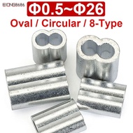 EIONG8686KM 10-50Pcs Crimp Sleeve, M1 to M12 Double Hole Cable Clip, 8-Shape Aluminum Hardware Fixin