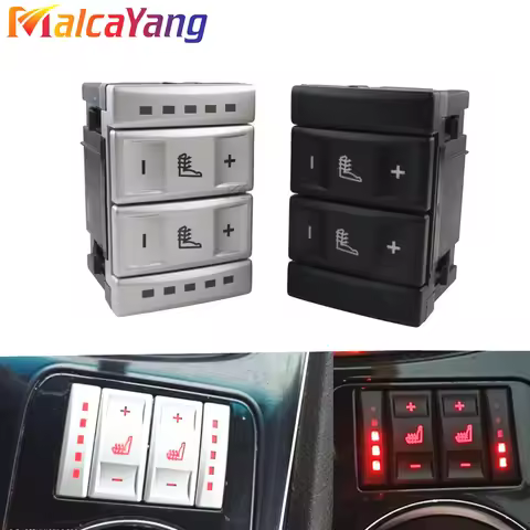 For Ford Galaxy MK3 S-MAX Mondeo MK4 Silver & Black Quality Car Seat Heating Button Control Switch 6