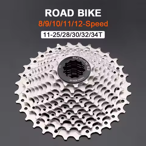 Sunshine HG Road Bike Cassette 8 9 10 11 12 Speed 11-23T/25T/28T/30T/32T/34T Bike Flywheel Sprocket 