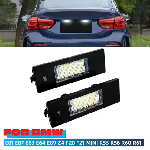 Car Led License Number Plate Light For BMW 1 6 Z Series E81 E87 F20 F21 E63 E64 M6 F06 F12 F13 E85 E