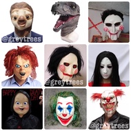 [SG Seller] Halloween Masks Scary Horror Props Mask Chucky Saw Clown Joker Nun Skull Ghost Cosplay C
