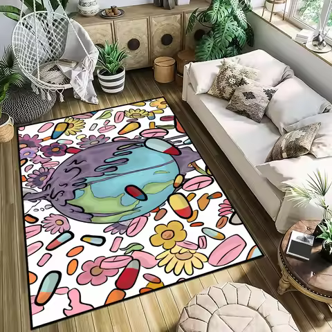 Door Mat Anti-Slip Kitchen Bedroom Handmade Tufted j-Juice-s Rug Fighting Carpet w-Wrld Living Room 
