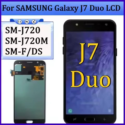 New TFT LCD for SAMSUNG Galaxy J7 Duo 2018 SM-J720 J720M F/DS LCD Display Touch Screen Digitizer Ass