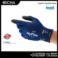 Ansell 11-816 Hyflex Glove with Grey Foam Nitrile Coating, Comfort, High Fingertips Sensitivity