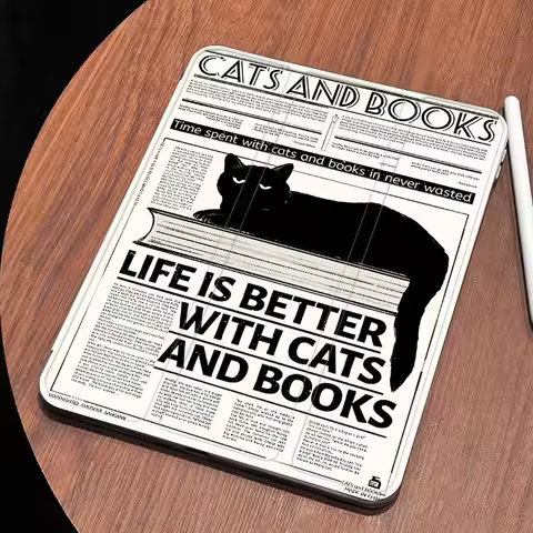 Black Cat Ipad Case for Ipad 10th Generation Air 5/4 10.9 A16 11th Smart Case IPad Pro 11 12.9 10.5 