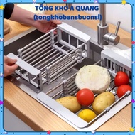 Stainless Steel Sink Rack - Multifunctional Stainless Steel Sink Rack Made of 304 Stainless Steel, A