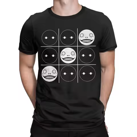 Emil NieR Automata Game Cosplay Game 100 Cotton T-Shirt for Men Summer Awesome Harajuku Tee Shirt Bi