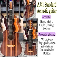 Lumanog AM41SRSS STANDARD ACOUSTIC GUITAR W/ FREE BAG,PICK,CAPO