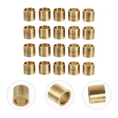 20Pcs Copper Cue Stick Mouthpieces High Cue Ferrules Snooker Billiard Replacement Parts Snooker Pool