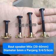 20.pcs M6 speaker bolts length 3 to 6cm L head L4 key speaker bolts Jcbc M6x30 M6x40 M6x50 M6x60