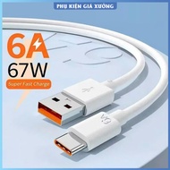 6A fast charging cable for XM USB - Type C. Type C fast charging cable, 67W fast charging cable, Typ
