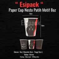 Paper Cup TP Kraft Motif White Kraft Paper Cup 8oz (1000Pcs)