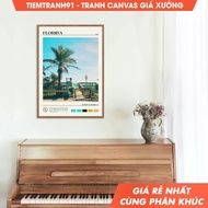 Wall paintings, Oil Paint, Florida Wall Art, Florida Poster, Florida Photo, Florida Wall Decor, USA 