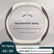 for Xpeng G6 Xiaopeng X9   Leather Car Steering Wheel Cover Wrap  Braid on Steering-wheel Protector 